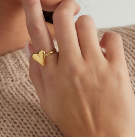 Ring  | hartje | goud