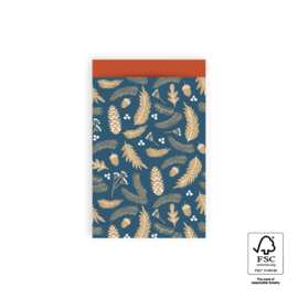 Cadeauzakjes forest herfst takjes - 12x19 cm (M) - 5 Stuks