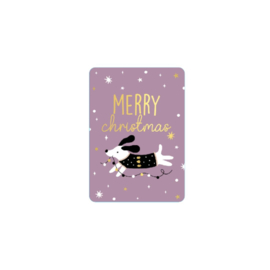 Kerst Ansichtkaart - goud folie - a6