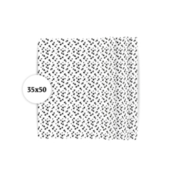 Vloeipapier Solo hearts - Zwart  - M - 5 stuks