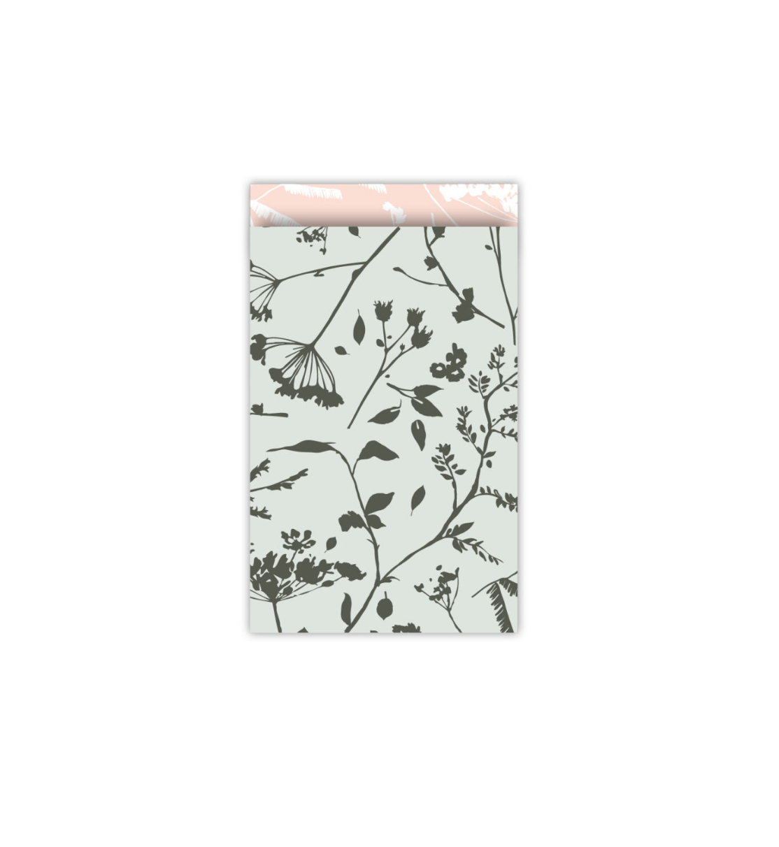 Cadeauzakje herfst bloemen - Salie - 12x19cm - 5 Stuks