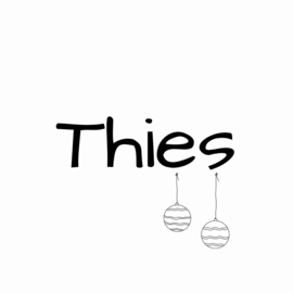 Gepersonaliseerde stickers Thies kerstballen - 5 stuks