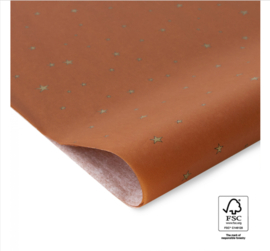 Vloeipapier star gold cognac - 5 stuks