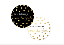 Wat lekkers van de Sint! cadeaustickers - 4cm - 6 Stuks