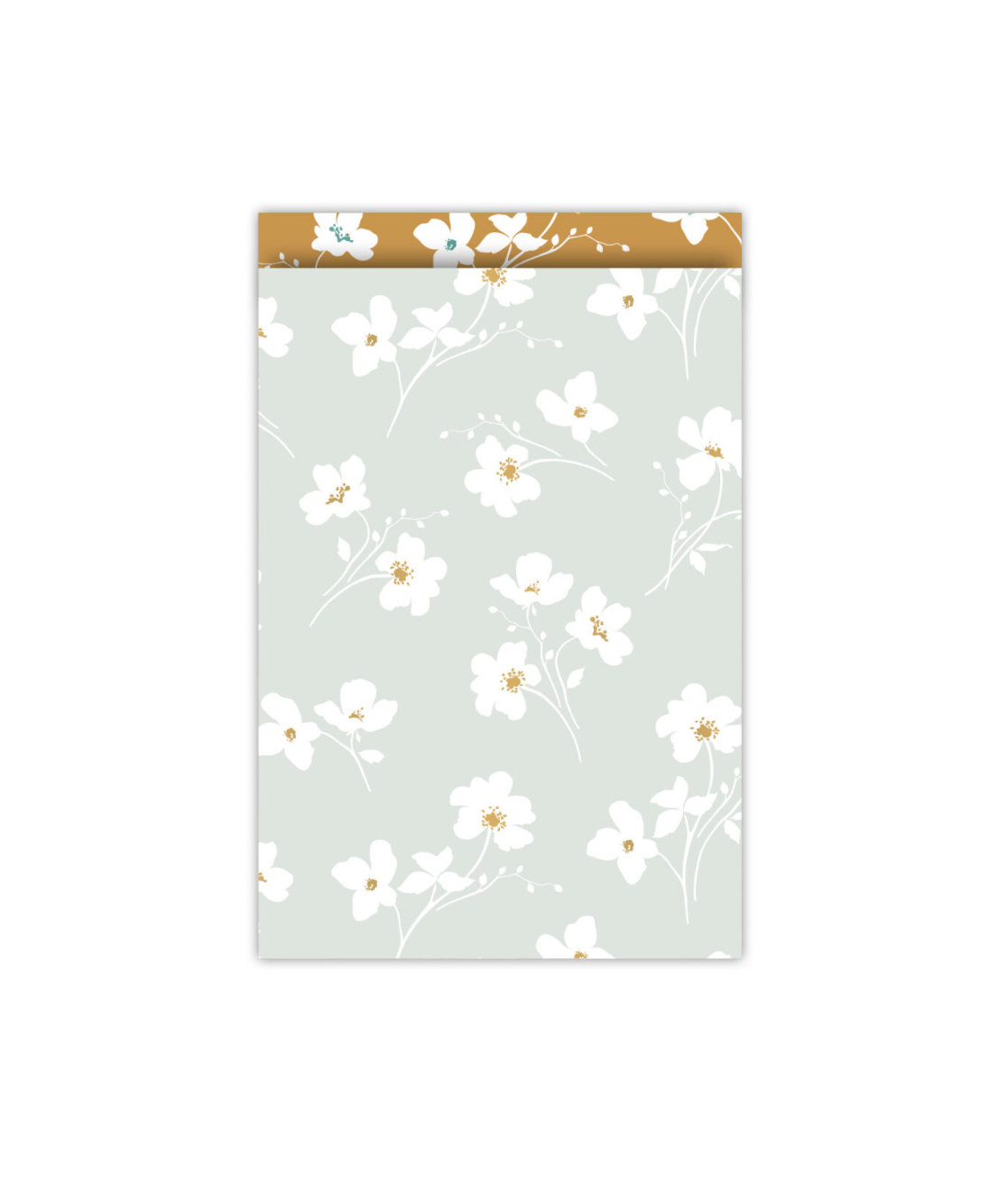 Cadeauzakje herfst bloemen - Salie - 17x25cm - 5 Stuks