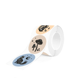 Stickers Multi - Nature Animals - 5,5cm 6 stuks