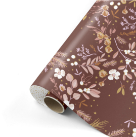 Cadeaupapier Let's Decorate  '25 - Bordeaux - 50cm x 3 m