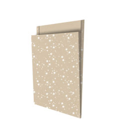 Tijdschriften zak kraft witte sterren - xl - 5 stuks