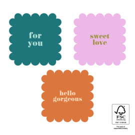 Stickers Multi - Cookie Bright- 5,5cm 6 stuks