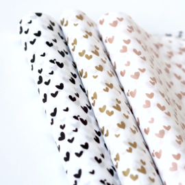 Vloeipapier Solo hearts - Zwart  - S - 5 stuks
