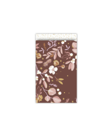 Cadeauzakje Let’s decorate ’25 - bordeaux rood - 12x19 cm - 5 stuks
