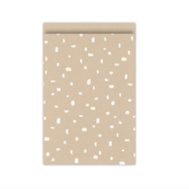 Cadeau zakjes kraft dots - 5 stuks - L