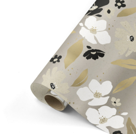 Duurzaam grasspaper inpakpapier Fresh flower '25 - Basic - 50 cm x 3 meter