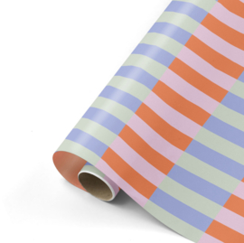 Cadeaupapier colorblocking - warm  50 cm x 3 meter