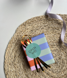 Cadeaupapier colorblocking - warm  50 cm x 3 meter