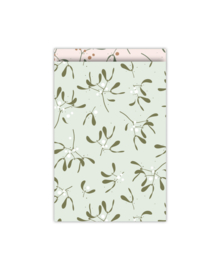 Cadeauzakje Mistletoe memories - 17x25cm - 5 Stuks