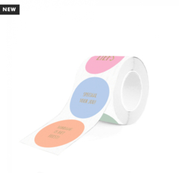 Tekst stickers - oranje blauw roze groen - 8 stuks