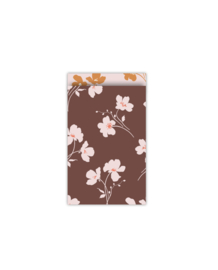 Cadeauzakje paper classic flower - donker rood - 12x19cm - 5 Stuks