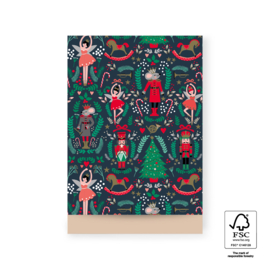 Cadeauzakjes nutcracker - 17 x 25 cm (L) - 5 stuks