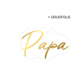 Papa cadeaulabels 7,5x4 cm - 5 stuks