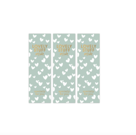 Cadeau stickers - xxl stickers lovely stuff - salie - 8 stuks