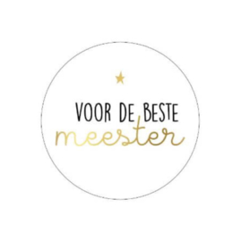 Stickers Voor de beste meerster - wit - 6 stuks