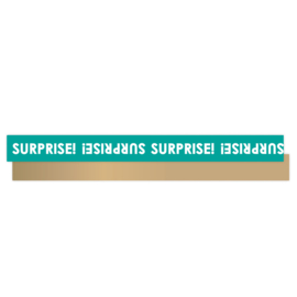 Sierlint Surprise! - Turquoise  goud– 10mm – 5m