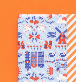Holland cadeauzakjes - rood wit blauw  - 5 stuks - L