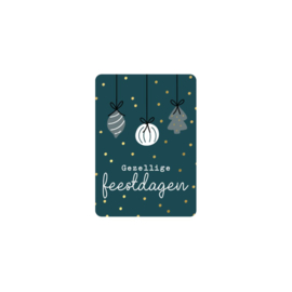 Kerst Ansichtkaart - goud folie - a6