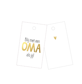 Blij met een OMA als jij  cadeaulabels 4x7cm  - 5 stuks