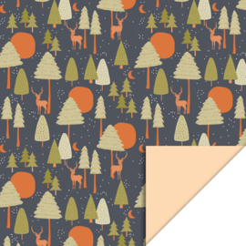 X-mas Cadeauzakjes - Holy Night - Peach - 12x19cm - 5 Stuks