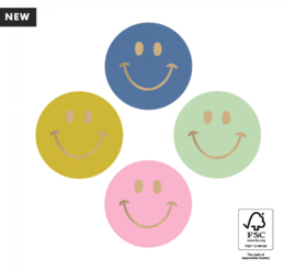 Stickers Multi - Smiley Mini Gold - Bright - 8 stuks