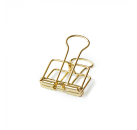 Binder clips goud klein