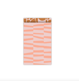 Cadeauzakjes Bold lines fall- peach roze- 12x19 cm (M) - 5 Stuks