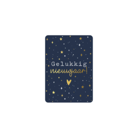 Kerst Ansichtkaart - goud folie - a6