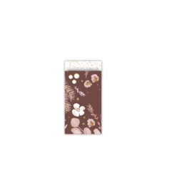 Cadeauzakje Let’s decorate ’25 - bordeaux rood - 7x13cm - 5 stuks