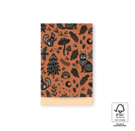 Cadeauzakjes - Nature Animals Cognac - Peach - 12 x 19 cm - 5 stuks