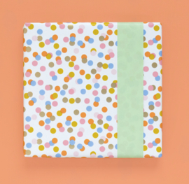 Cadeaupapier - Small Confetti Bright - Pistache 30cm X 3m