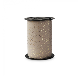 Lint - Paporlene - Dots Gold - Taupe - 10mm -5m
