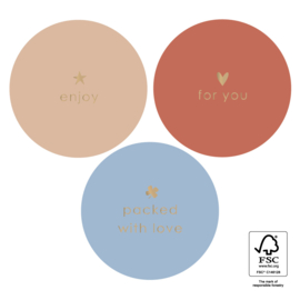 For you stickers Faded - 5,5 cm - 6 Stuks