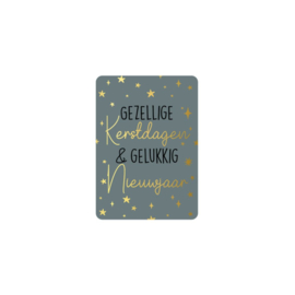 Kerst Ansichtkaart - goud folie - a6