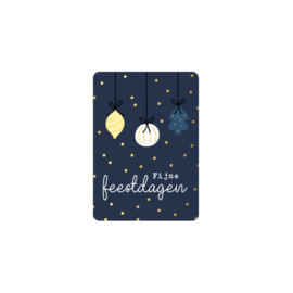 Kerst Ansichtkaart - goud folie - a6
