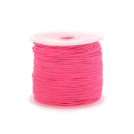 Elastiek - Fluor roze - 1mm x 3 meter