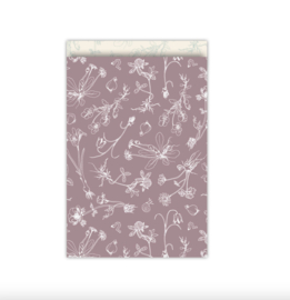 Cadeauzakjes veer&moon mauve  - 5 stuks - L