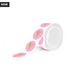 Stickers - Heart Candy Pink 6 stuks