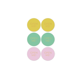 Stickers Open me - Open me  - 5cm - 6 stuks