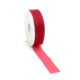 Organza deep red - 25mm x 3 meter