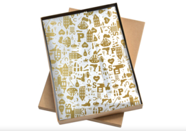 Vloeipapier sinterklaas - goud - 5 stuks