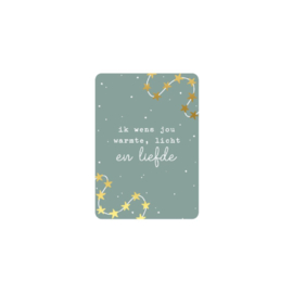Kerst Ansichtkaart - goud folie - a6