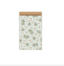 Cadeauzakjes Berries & Branches - groen - 12x19 cm (M) - 5 Stuks